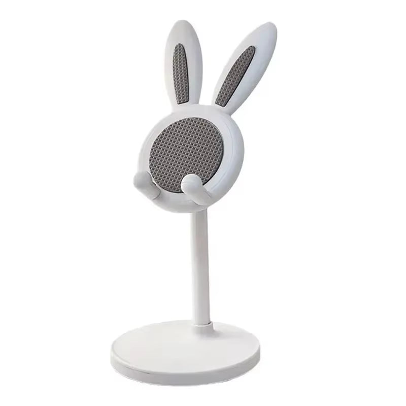 Cell Phone Stand,Angle Height Adjustable Bunny Phone Stand for Desk,Cute Rabbit Phone Holder Stand for Desk Mobile