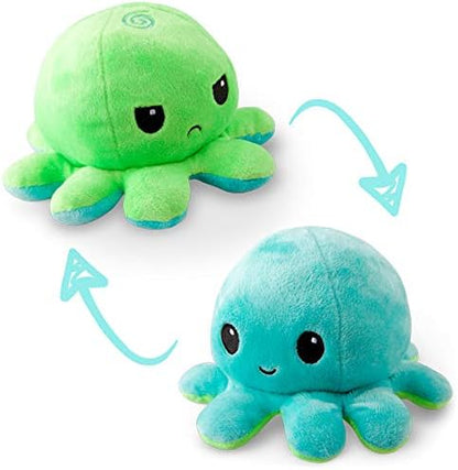 Teeturtle - the Original Reversible Octopus Plushie - Glow in the Dark - Cute Sensory Fidget Stuffed Animals That Show Your Mood