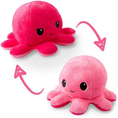 Teeturtle - the Original Reversible Octopus Plushie - Glow in the Dark - Cute Sensory Fidget Stuffed Animals That Show Your Mood