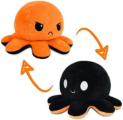 Teeturtle - the Original Reversible Octopus Plushie - Glow in the Dark - Cute Sensory Fidget Stuffed Animals That Show Your Mood