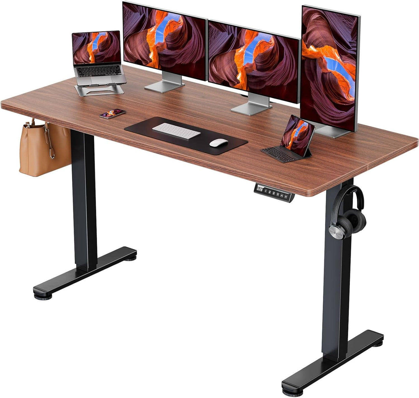 Ergear Height Adjustable Electric Standing Desk, 48 X 24 Inches Sit Stand up Desk, Memory Computer Home Office Desk (Black)