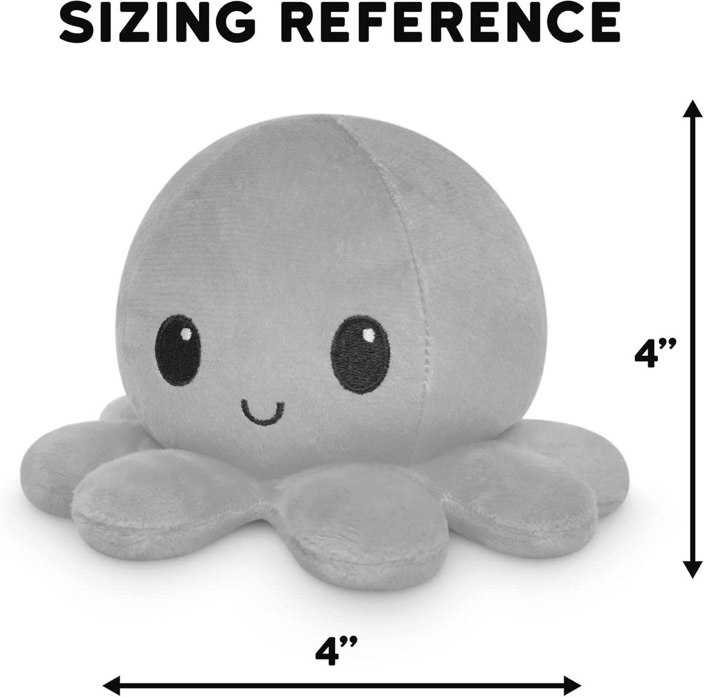 Teeturtle - the Original Reversible Octopus Plushie - Glow in the Dark - Cute Sensory Fidget Stuffed Animals That Show Your Mood