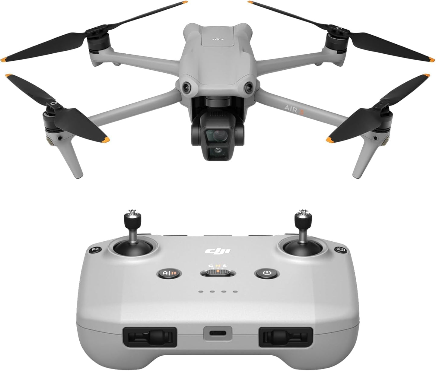 DJI Air 3 Fly More Combo with RC-N2 Remote Controller, Drone with Camera 4K, Dual Primary Cameras, 3 Batteries for Extended Flight Time, 48MP Photo, Camera Drone for Adults, FAA Remote ID Compliant