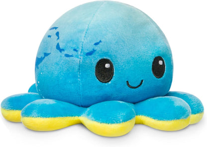 Teeturtle - the Original Reversible Octopus Plushie - Glow in the Dark - Cute Sensory Fidget Stuffed Animals That Show Your Mood