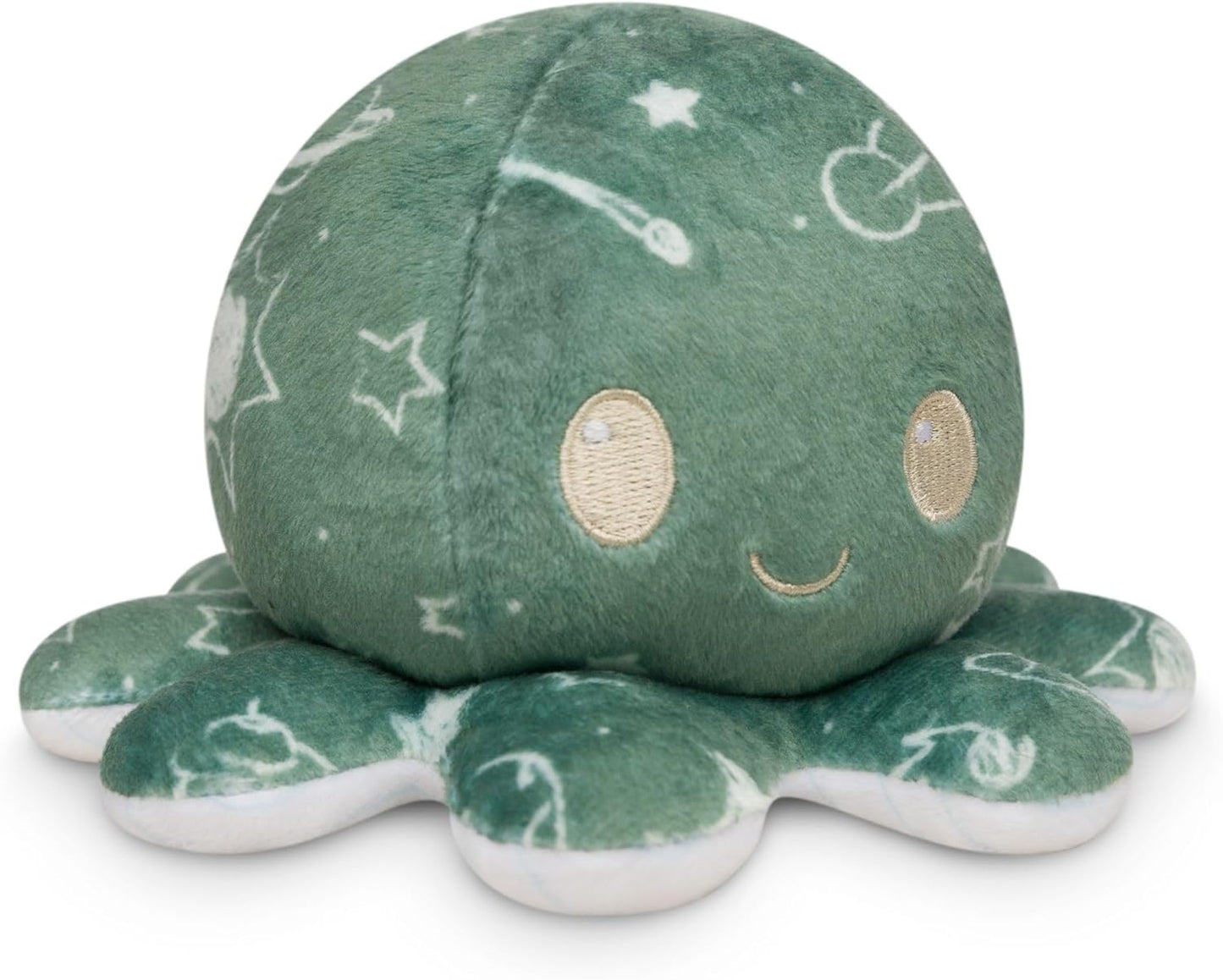 Teeturtle - the Original Reversible Octopus Plushie - Glow in the Dark - Cute Sensory Fidget Stuffed Animals That Show Your Mood