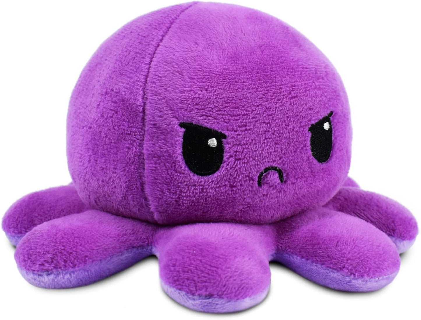 Teeturtle - the Original Reversible Octopus Plushie - Glow in the Dark - Cute Sensory Fidget Stuffed Animals That Show Your Mood