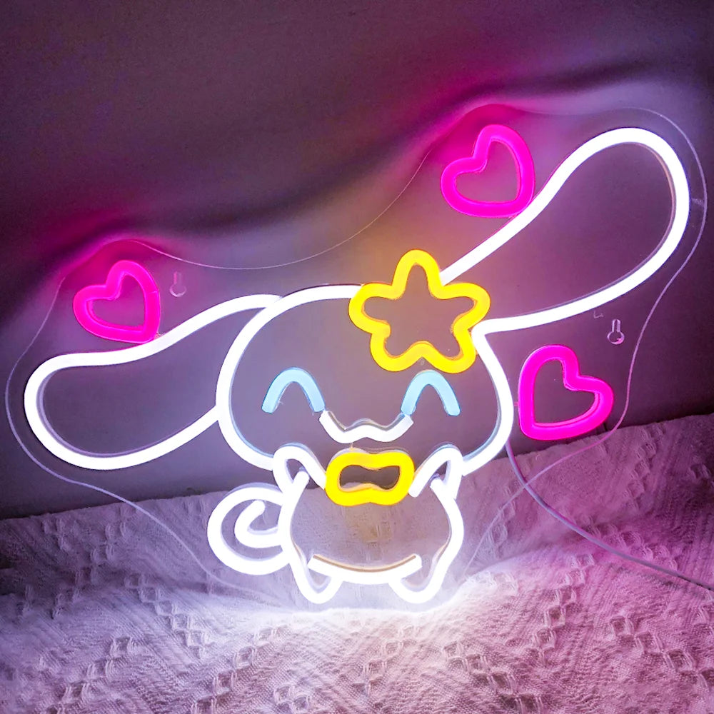 Sanrio Cinnamoroll LED Neon Sign Kawaii Anime Neon Sign 